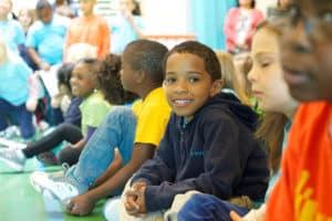 Two Rivers student smiling at camera